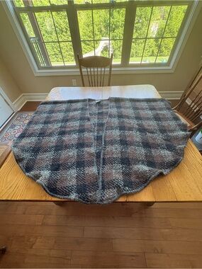 Boyne Valley Weavers Vintage HandMade Ireland Cozy Wrap Cape Black Brown Gray